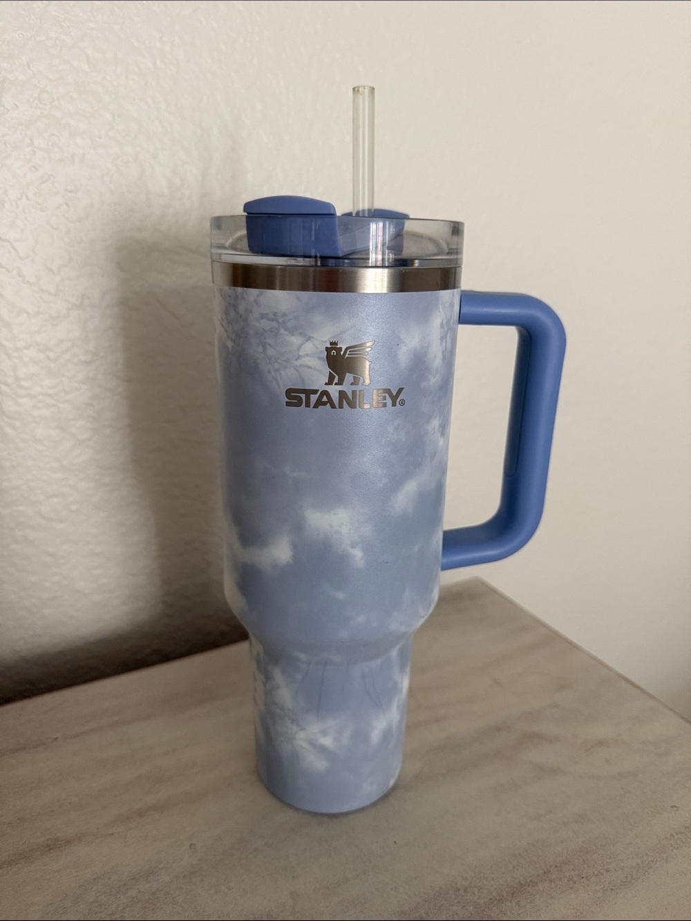 Authenticity Stanley Ocean Tie Dye 40 oz  Insulated Travel Tumbler with Handle